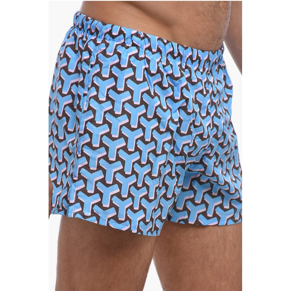 Yes I Am Monogram Motif Swim Shorts