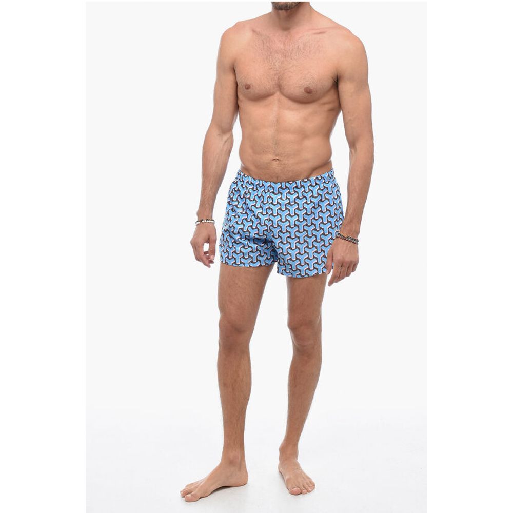Yes I Am Monogram Motif Swim Shorts