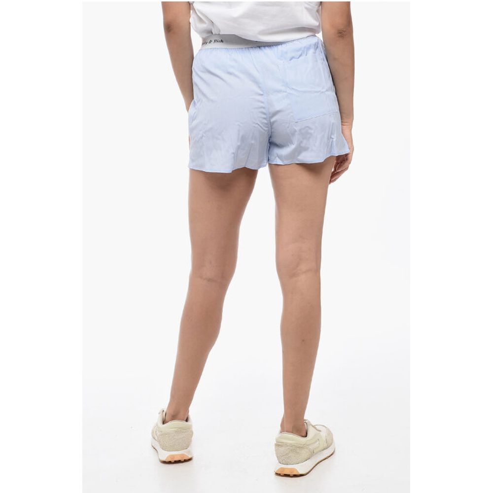 Sporty & Rich Shorts CASSIE WOMAN in Tinta Unita con Banda Elastica Logata