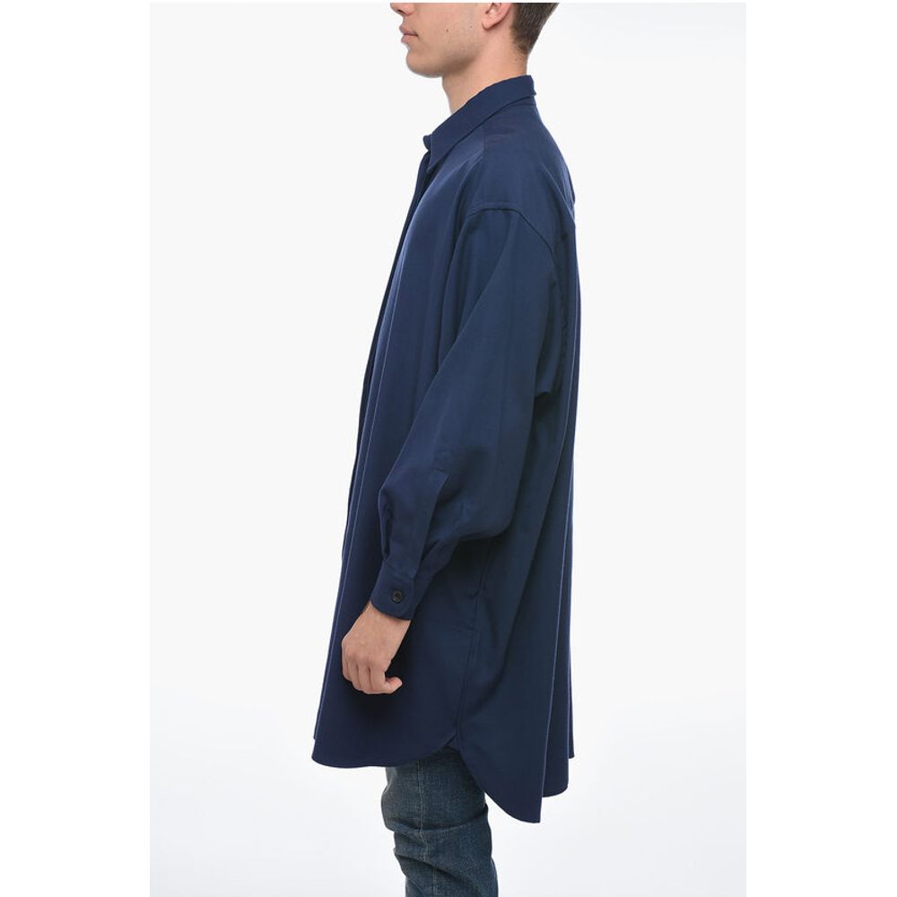 Destin Twill Wool LINDA Overshirt with Hidden Buttoning