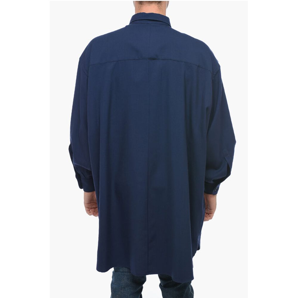 Destin Twill Wool LINDA Overshirt with Hidden Buttoning