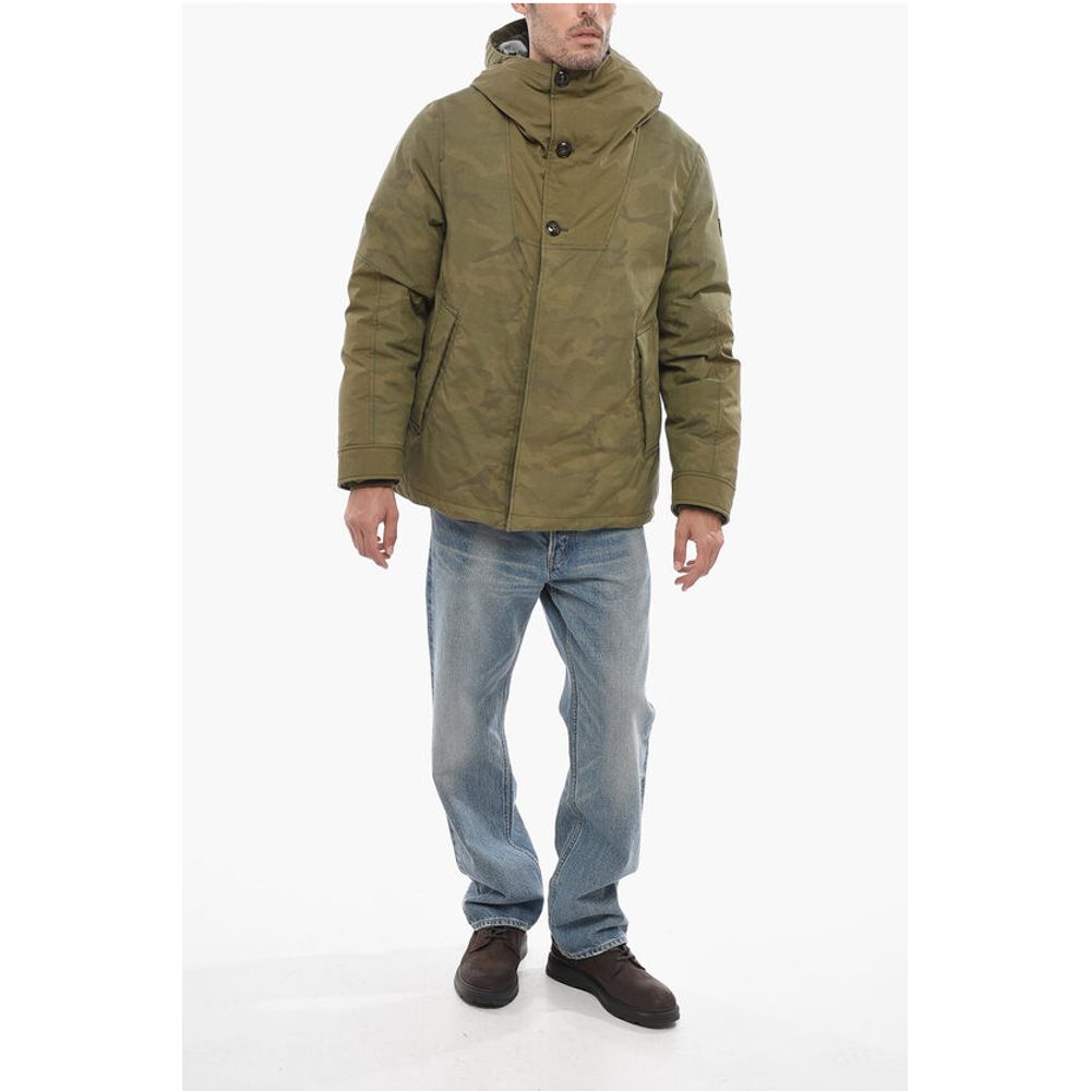 Woolrich Camouflage Nylon Down Jacket