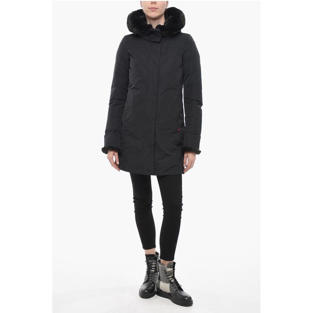 Woolrich Padded LUXURY BOULDER Coat with Faux Fur