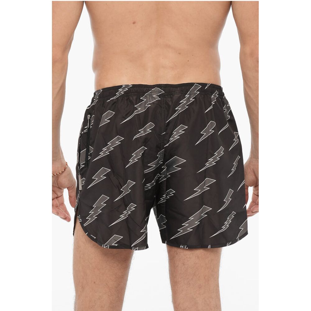 Neil Barrett All Over Thunderbolt Printed Swim Shorts