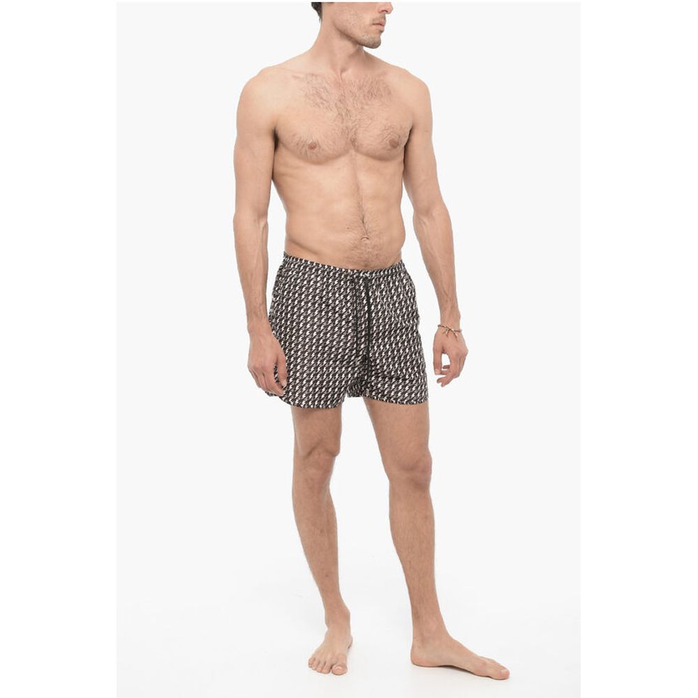 Neil Barrett All Over Thunderbolt Printed Swim Shorts
