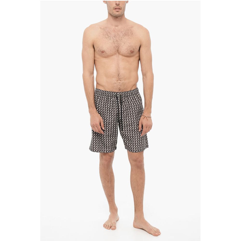 Neil Barrett All Over Thunderbolt Printed Swim Shorts
