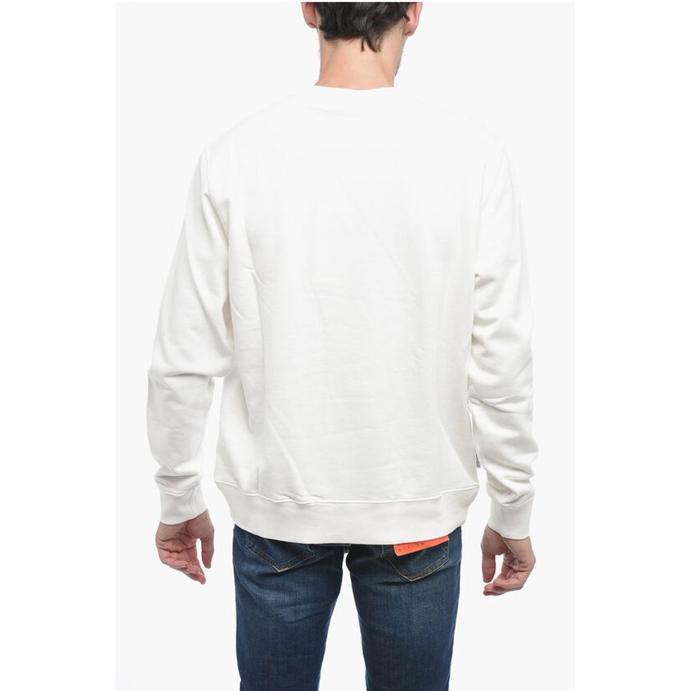 Autry Embroidered Logo Brushed Cotton Crewneck Sweatshirt