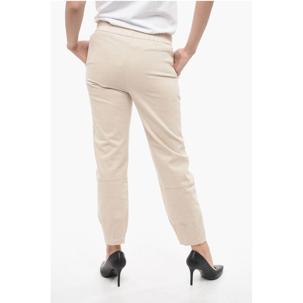 Gentryportofino Stretch Cotton Pants with Elastic Cuffs