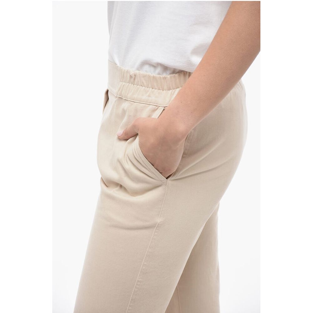 Gentryportofino Stretch Cotton Pants with Elastic Cuffs