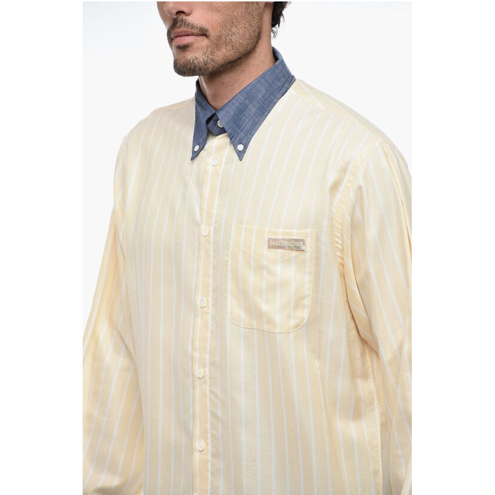 4SDesigns Button Down Awning Striped Shirt