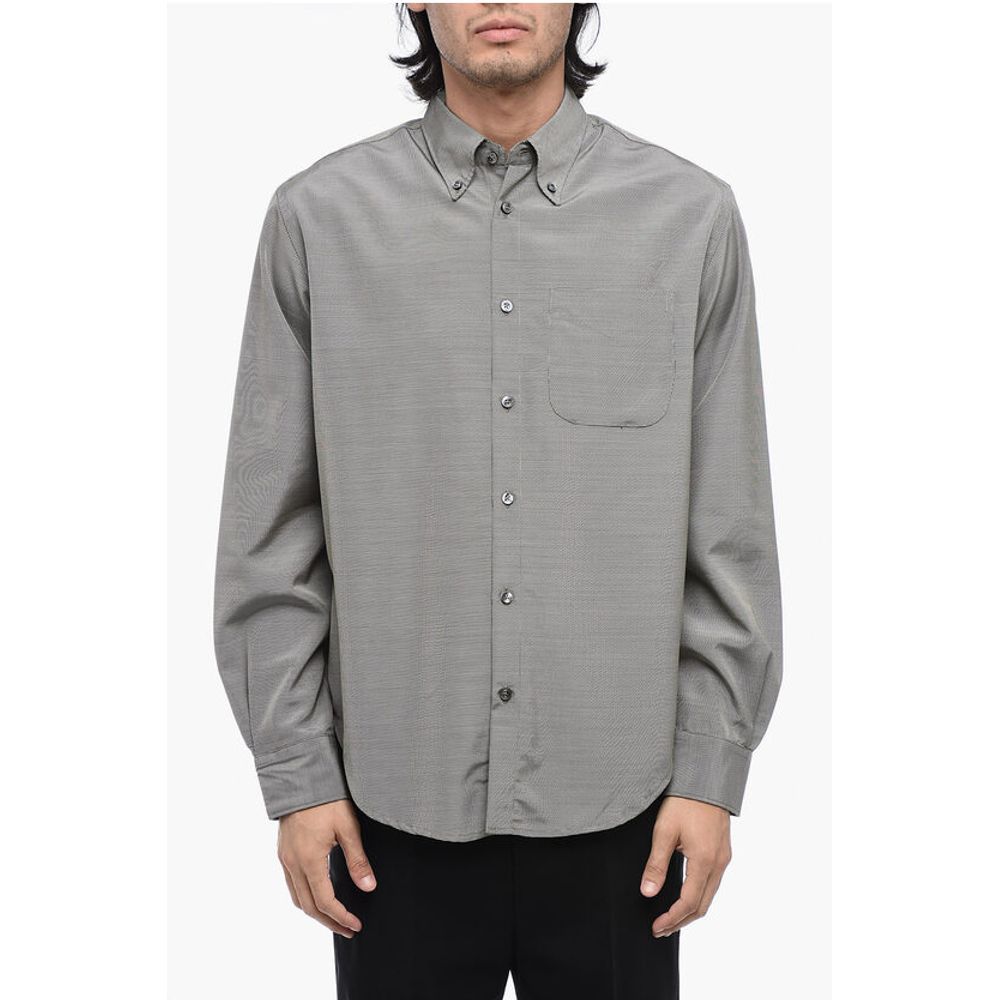 4SDesigns Micro Houndstooth Asymmetric Shirt