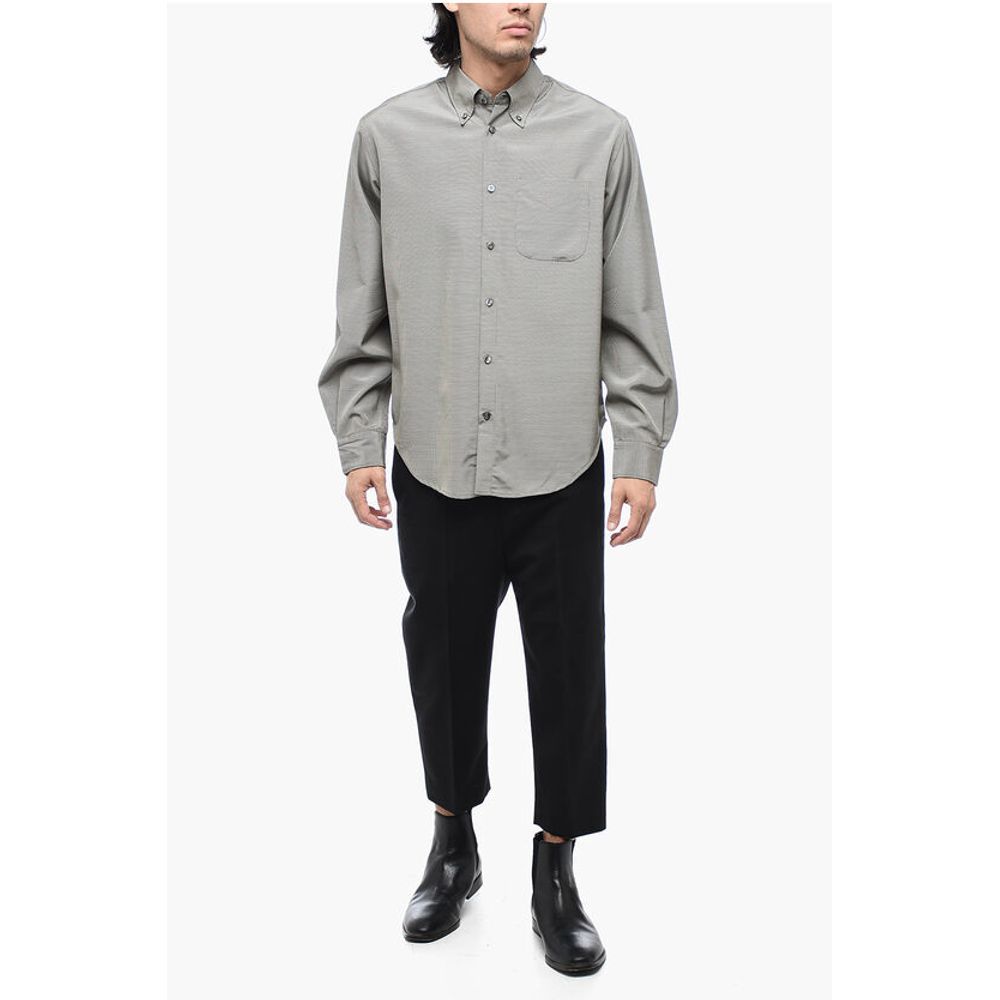 4SDesigns Micro Houndstooth Asymmetric Shirt
