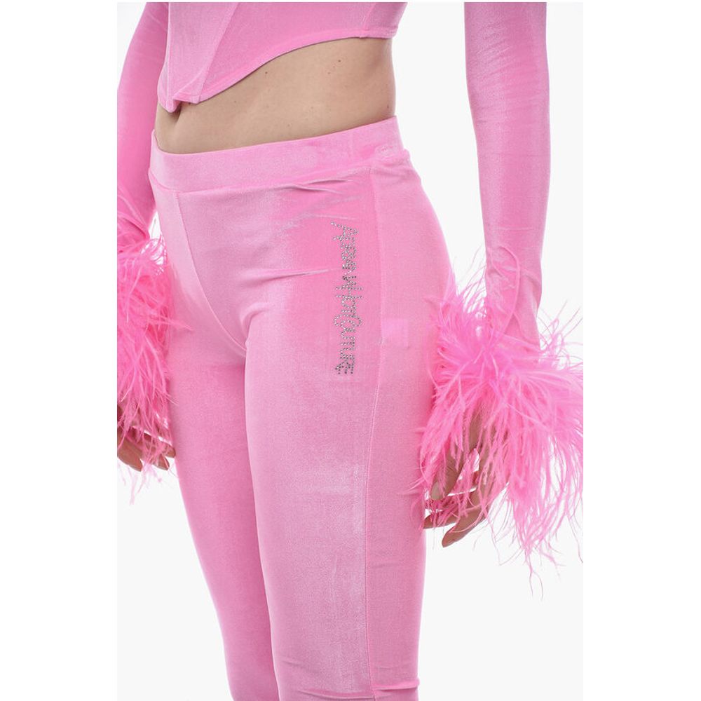 Adriana Hot Couture Boot Cut Chenille Pants with Side logo