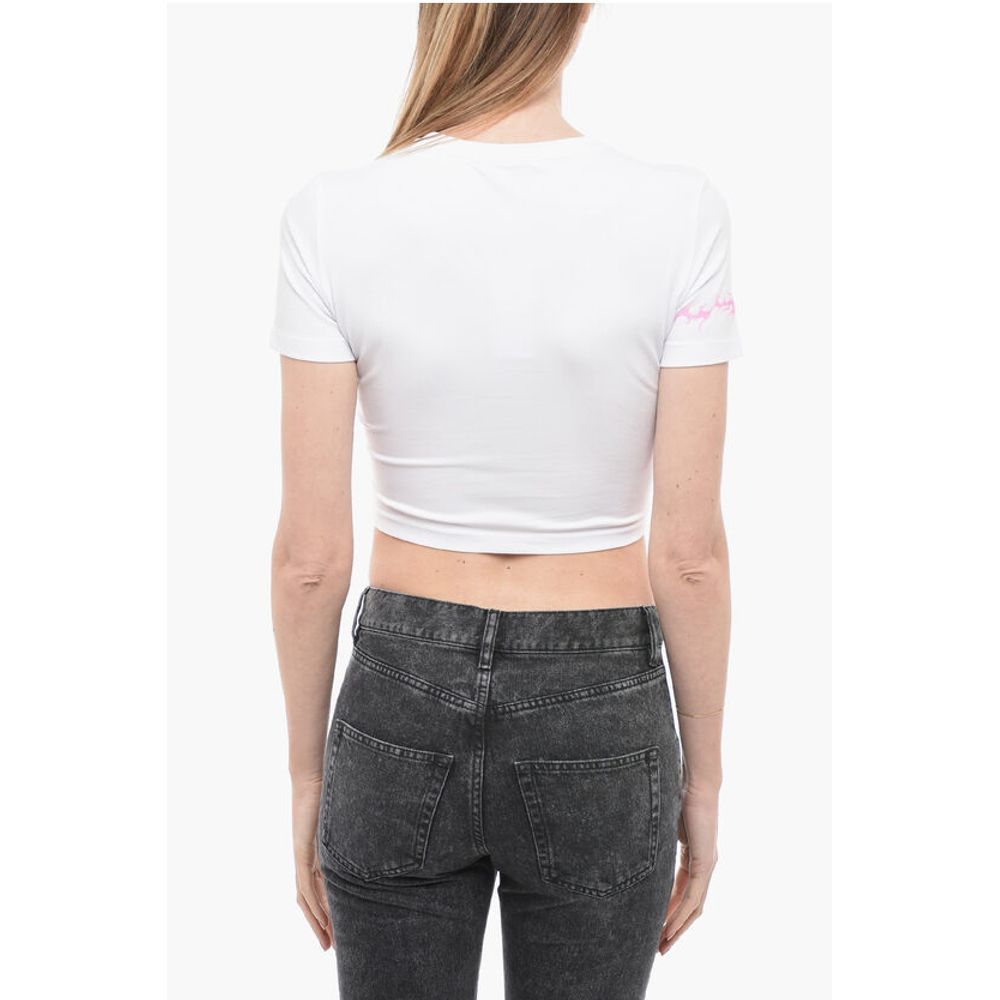 Adriana Hot Couture Rhinestone Logo Crew-neck t-Shirt
