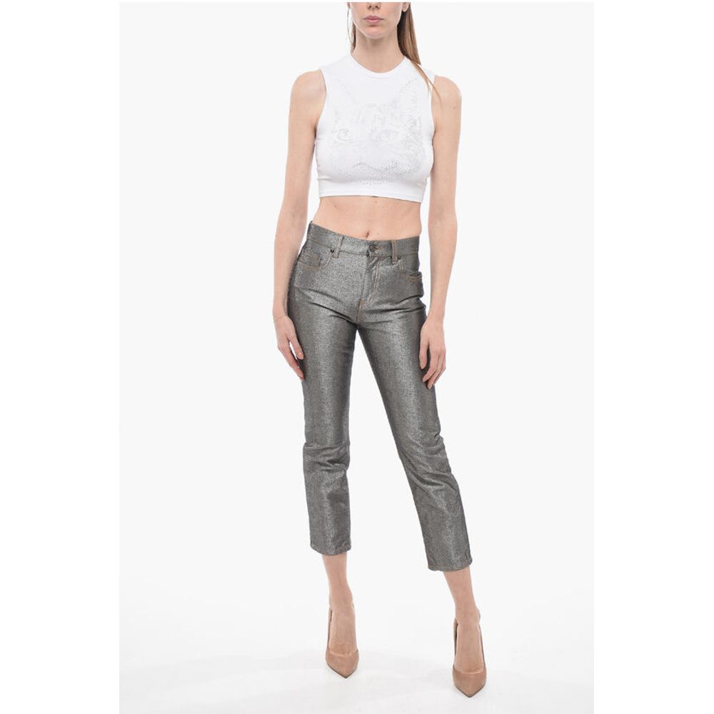 Adriana Hot Couture Rhinestoned Cropped Tank Top