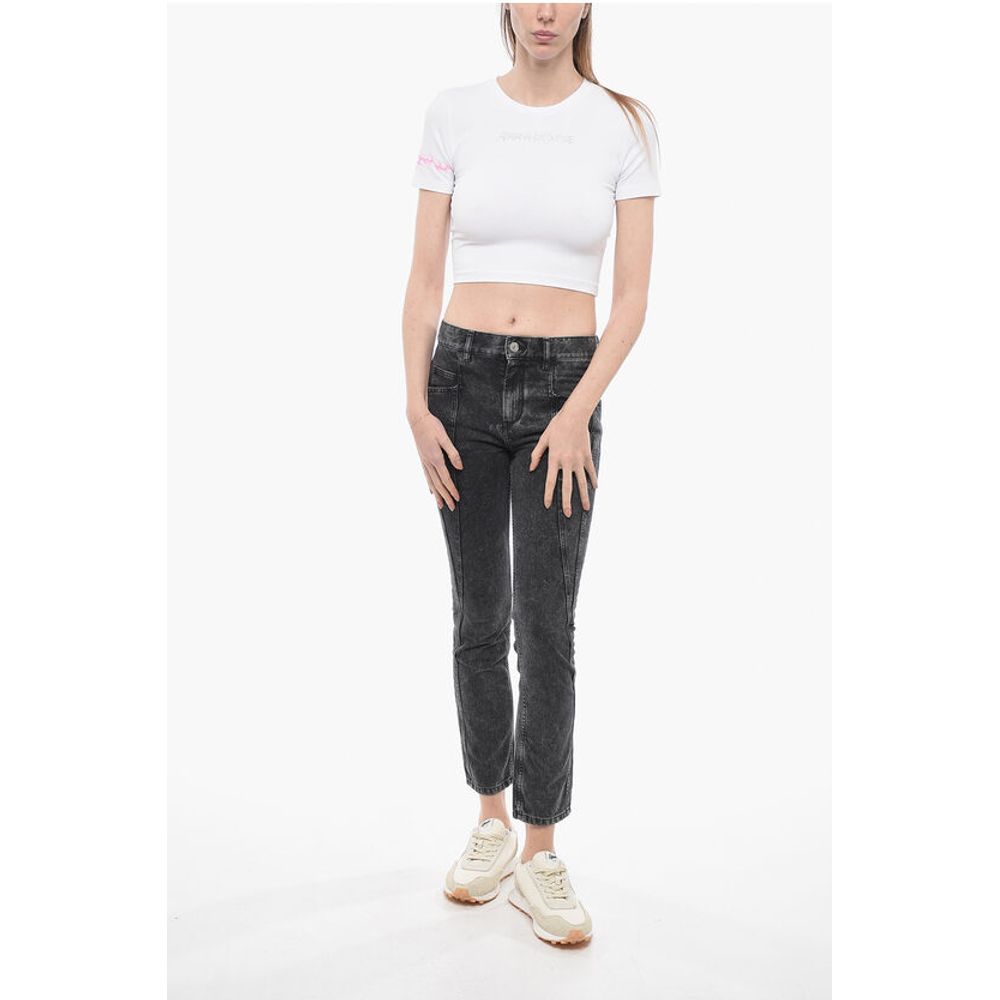 Adriana Hot Couture Rhinestone Logo Crew-neck t-Shirt