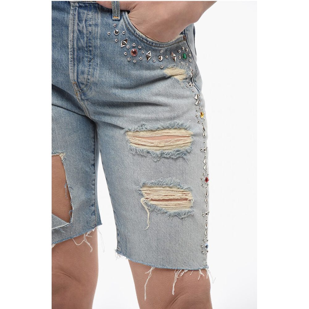 Washington Dee Cee Distressed Shorts with Studs