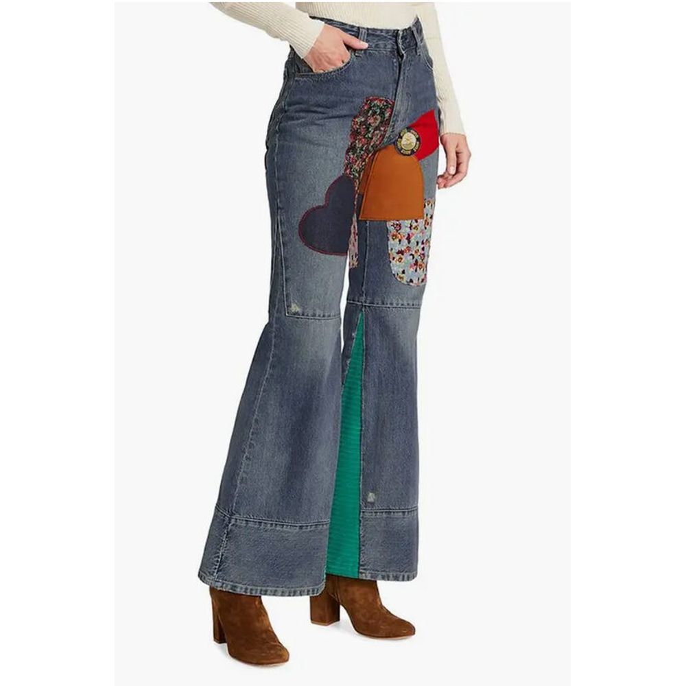 Victoria Beckham Patchwork HEAVY Boot Cut Jeans 30cm
