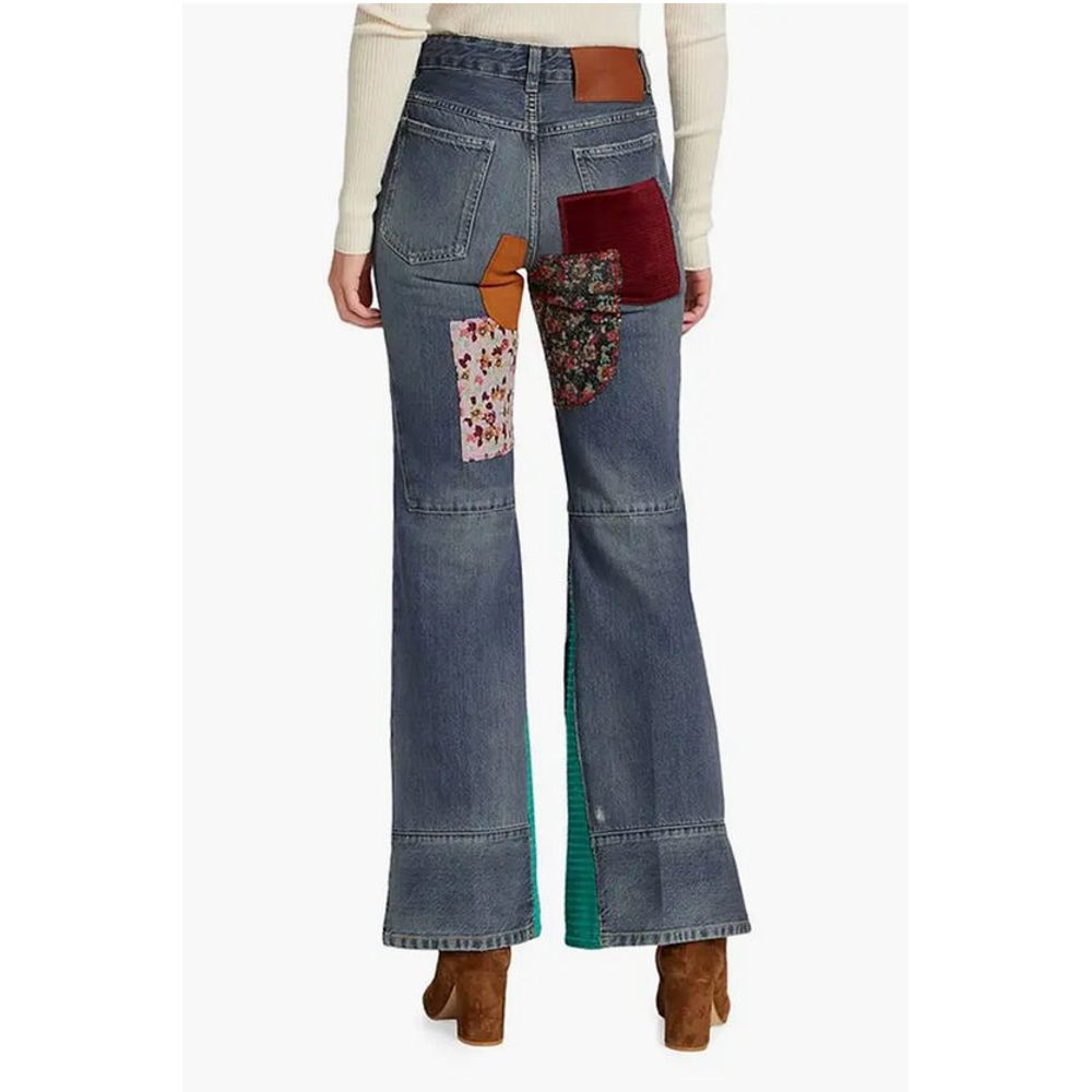 Victoria Beckham Patchwork HEAVY Boot Cut Jeans 30cm