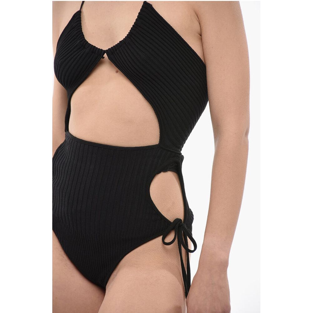 Off-the-Shoulder Bodysuit with Rear Cut-Out Detail