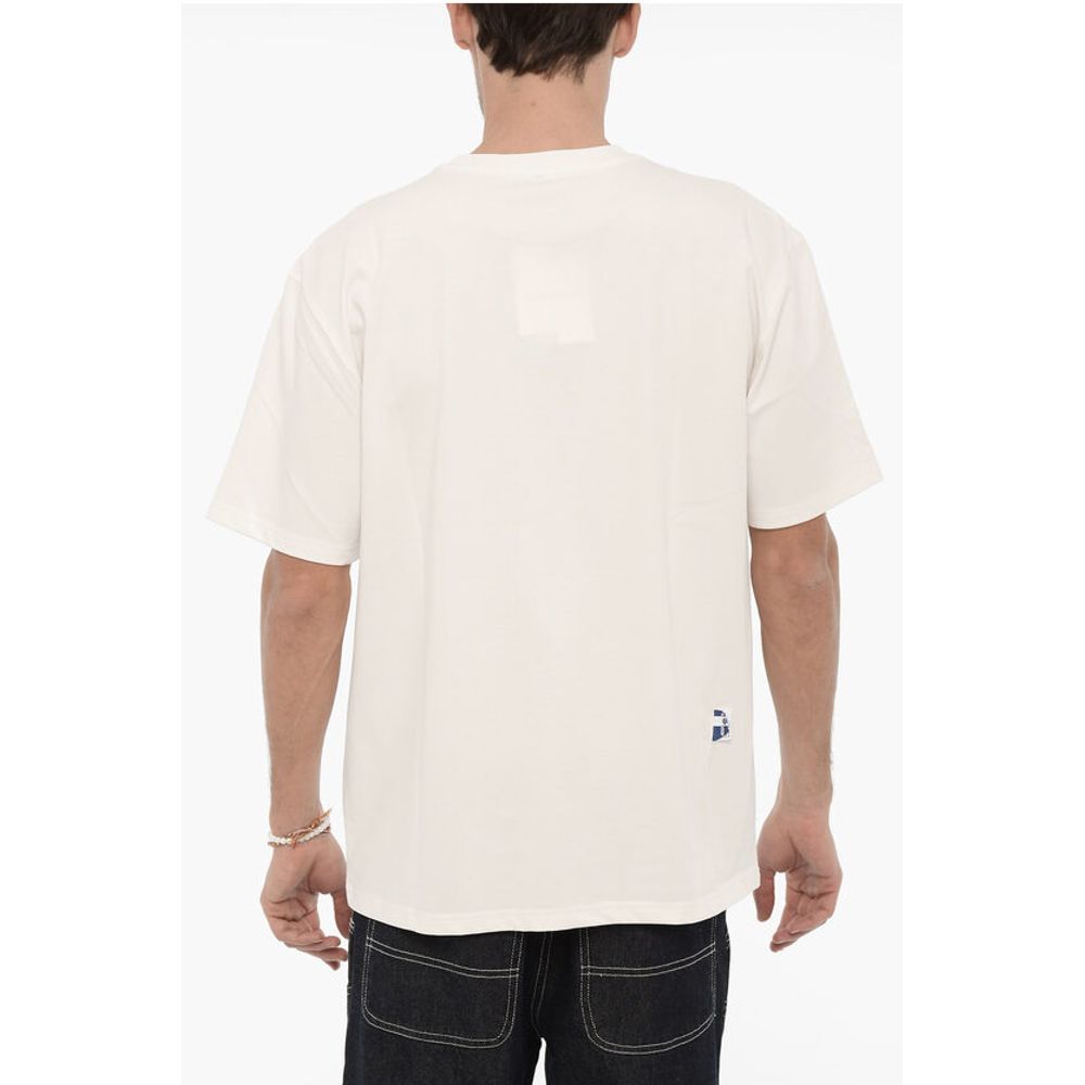 Ader Error Solid Color Crew-neck T-Shirt with Contrasting Logo