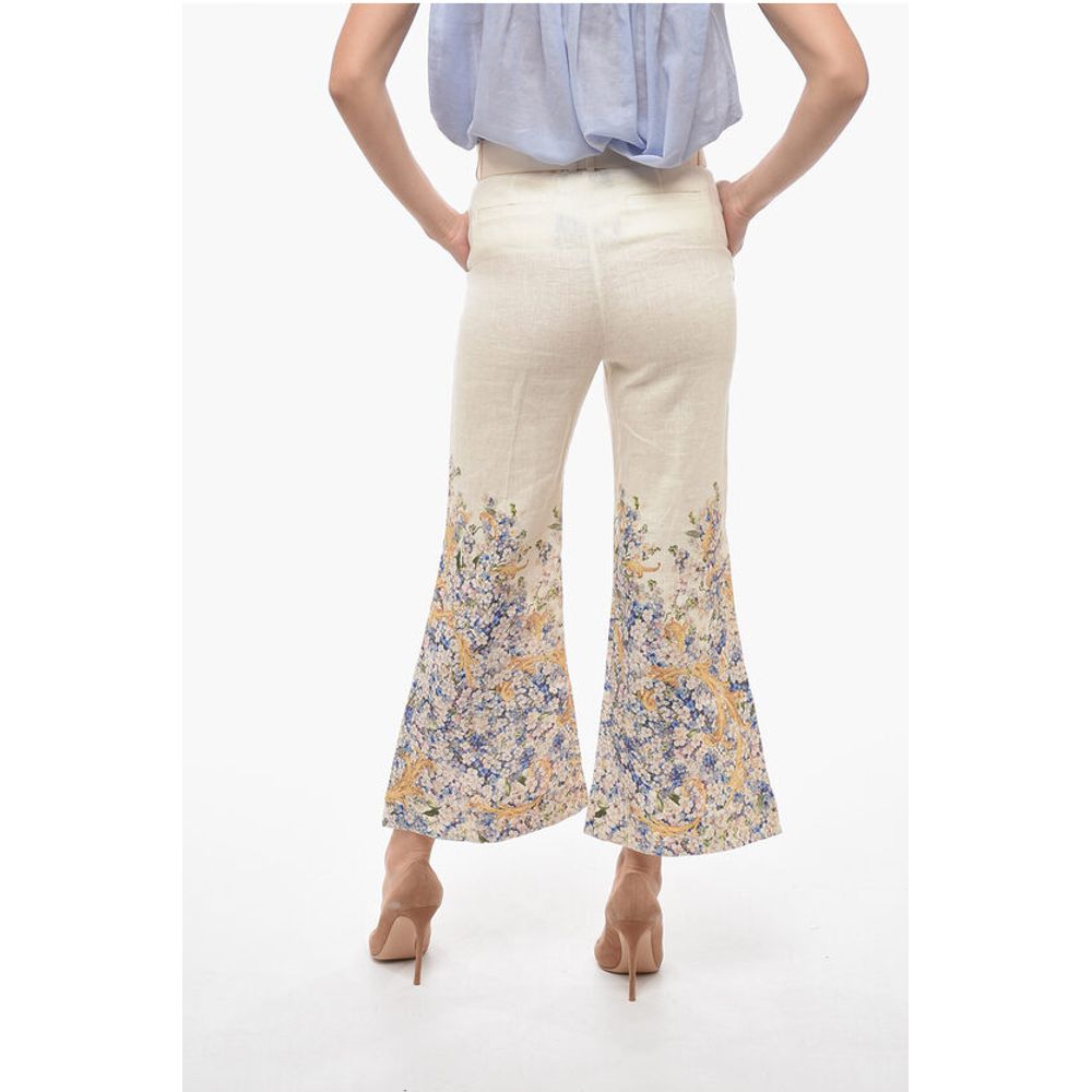Zimmermann TAMA Flared Pants with Floral Pattern