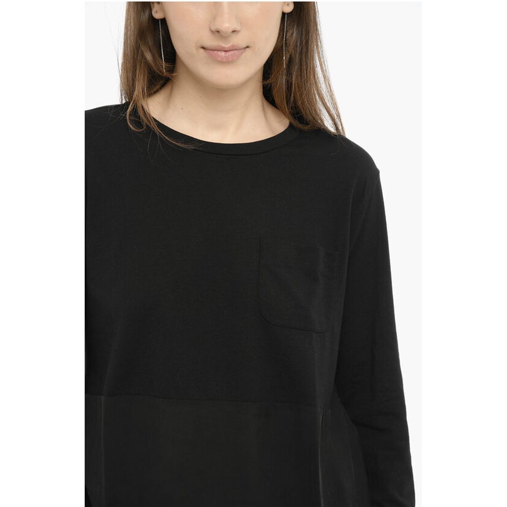 Woolrich Crew-Neck T-shirt with Breast Pocket and Side Split