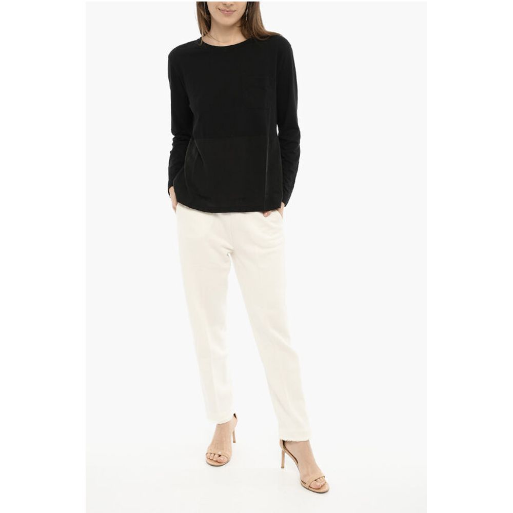 Woolrich Crew-Neck T-shirt with Breast Pocket and Side Split