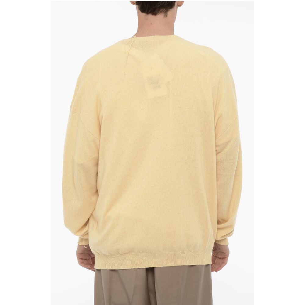 Vintage Effect Cashmere Blend Crew-neck Sweater