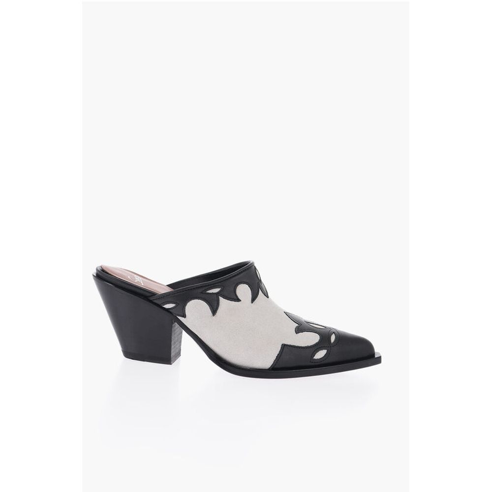 Sonora Suede ROSEDALE Western Mules Heel 8cm