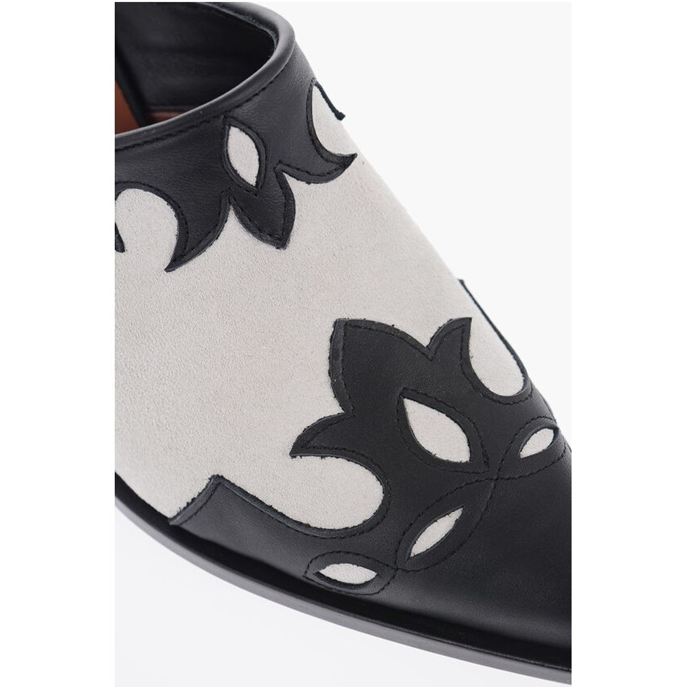 Sonora Suede ROSEDALE Western Mules Heel 8cm