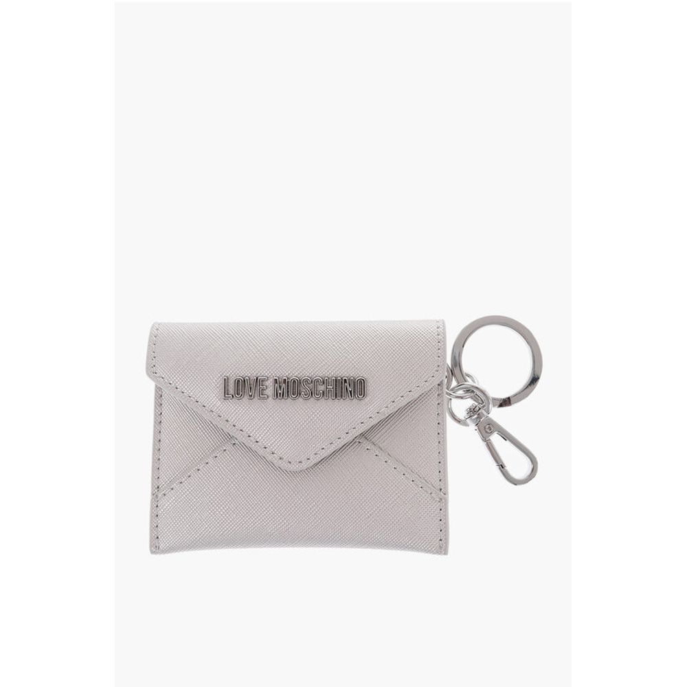 Moschino LOVE Saffiano Faux Leather Envelope Keyring