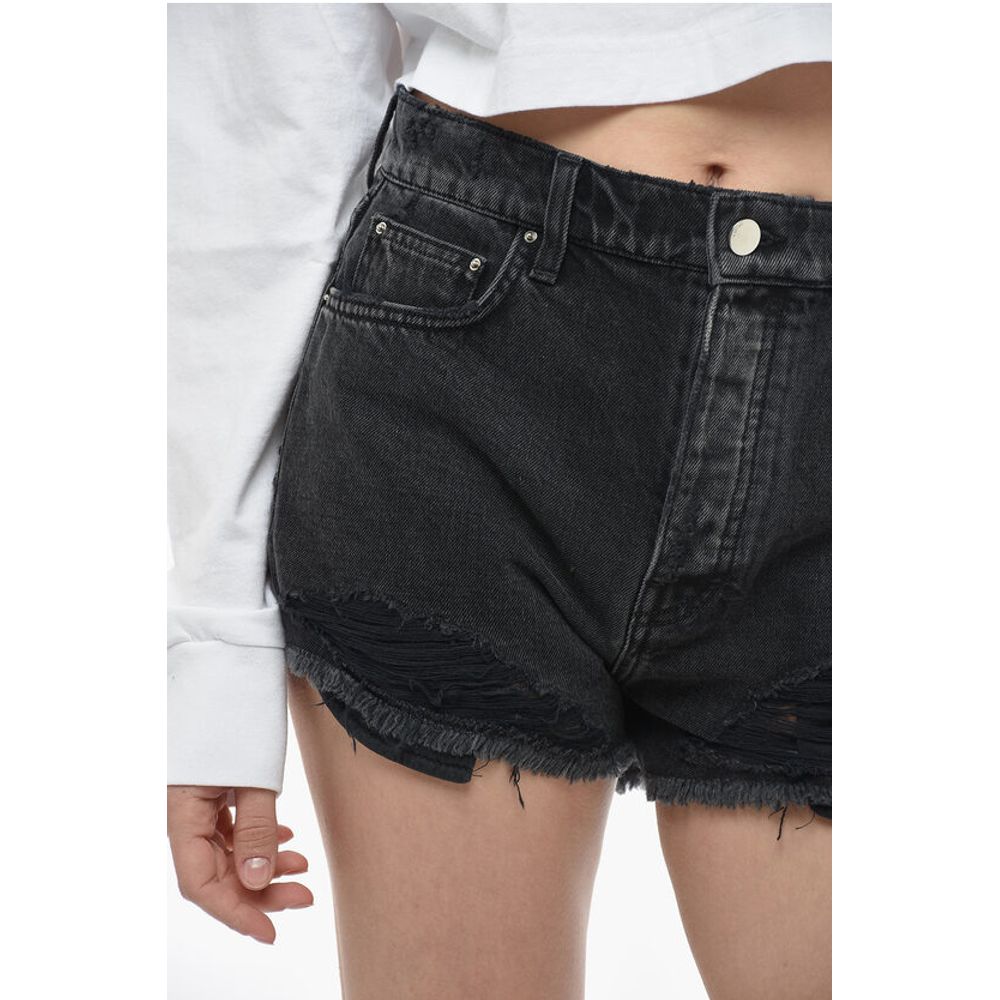 Amiri Distressed Effect Denim THRASHER Shorts