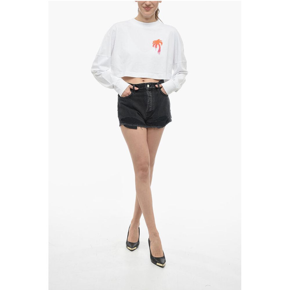 Amiri Distressed Effect Denim THRASHER Shorts