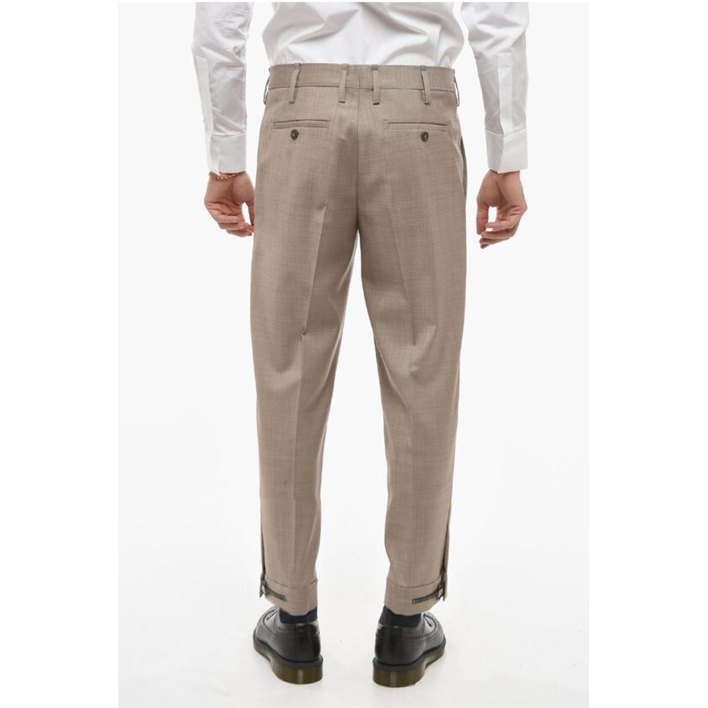 Neil Barrett Hopsack Slim Pants with Metal Application