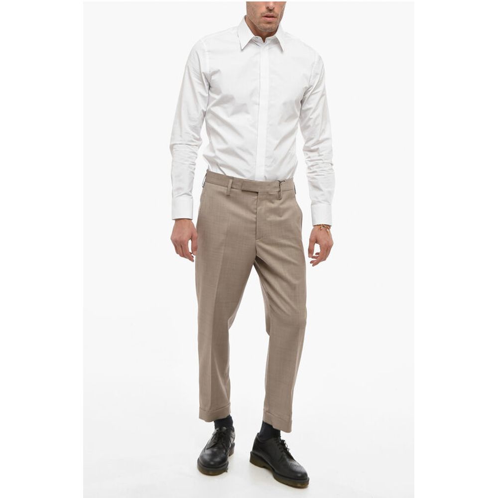 Neil Barrett Hopsack Slim Pants with Metal Application