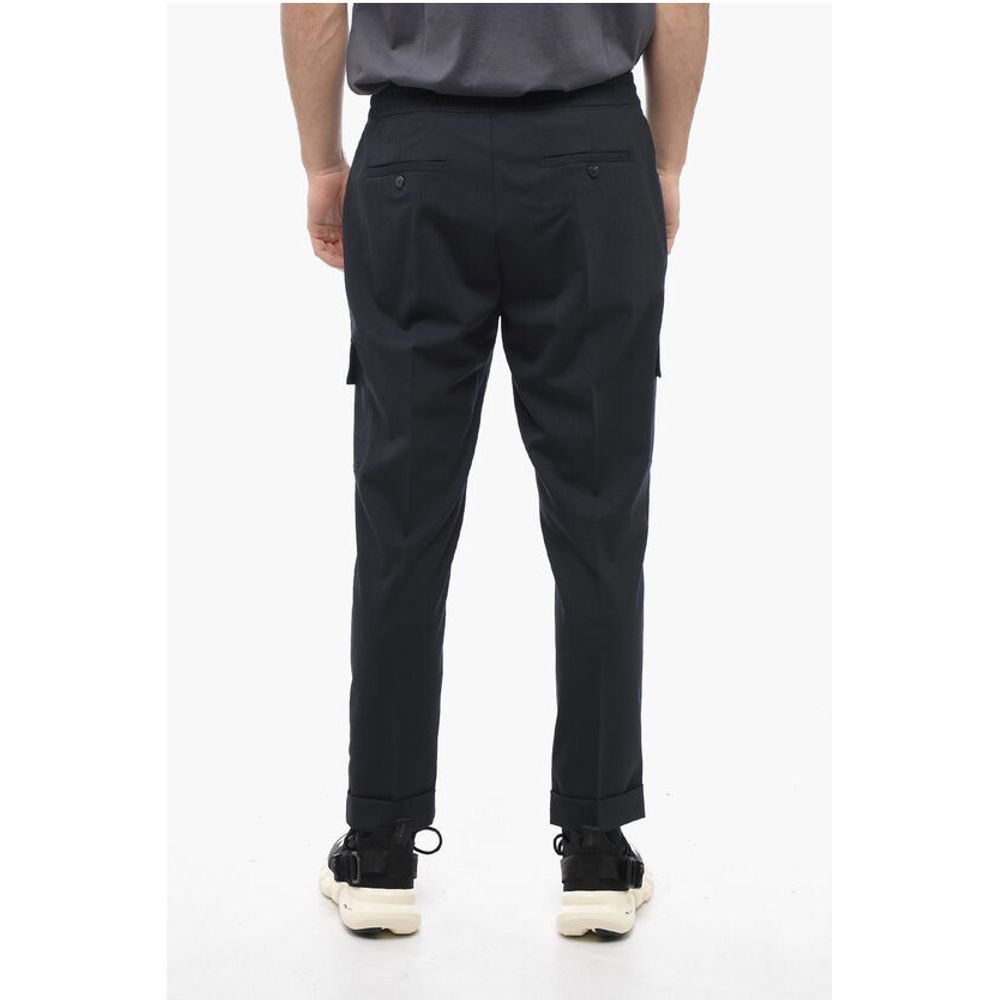 Neil Barrett Low Rise Virgin Wool Blend REM Cargo Pants