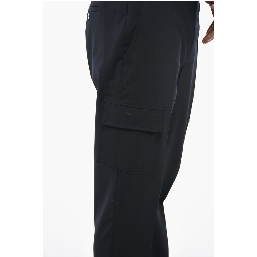 Neil Barrett Low Rise Virgin Wool Blend REM Cargo Pants