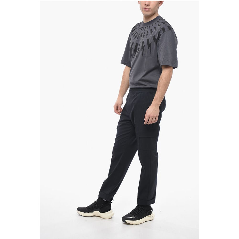 Neil Barrett Low Rise Virgin Wool Blend REM Cargo Pants