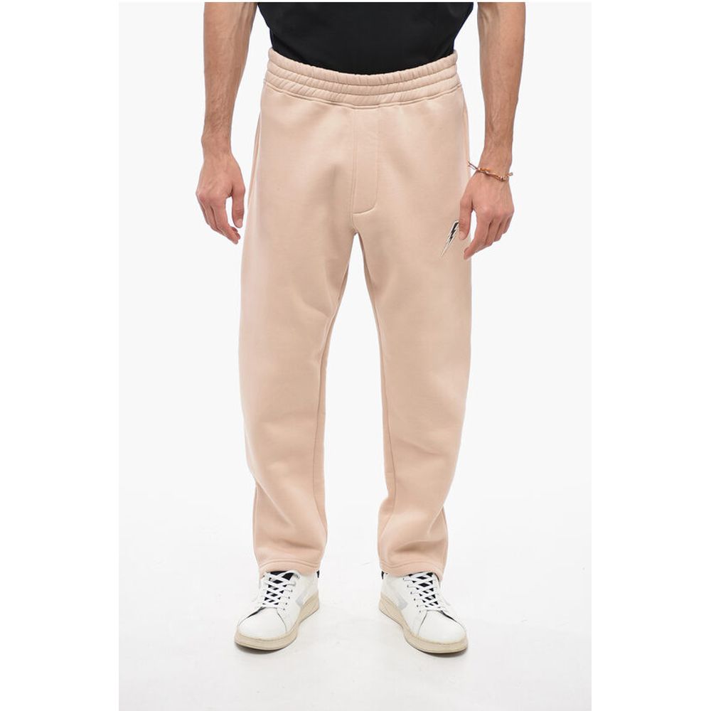 Neil Barrett Embroidered BOLT Joggers with Zip at Cuffs