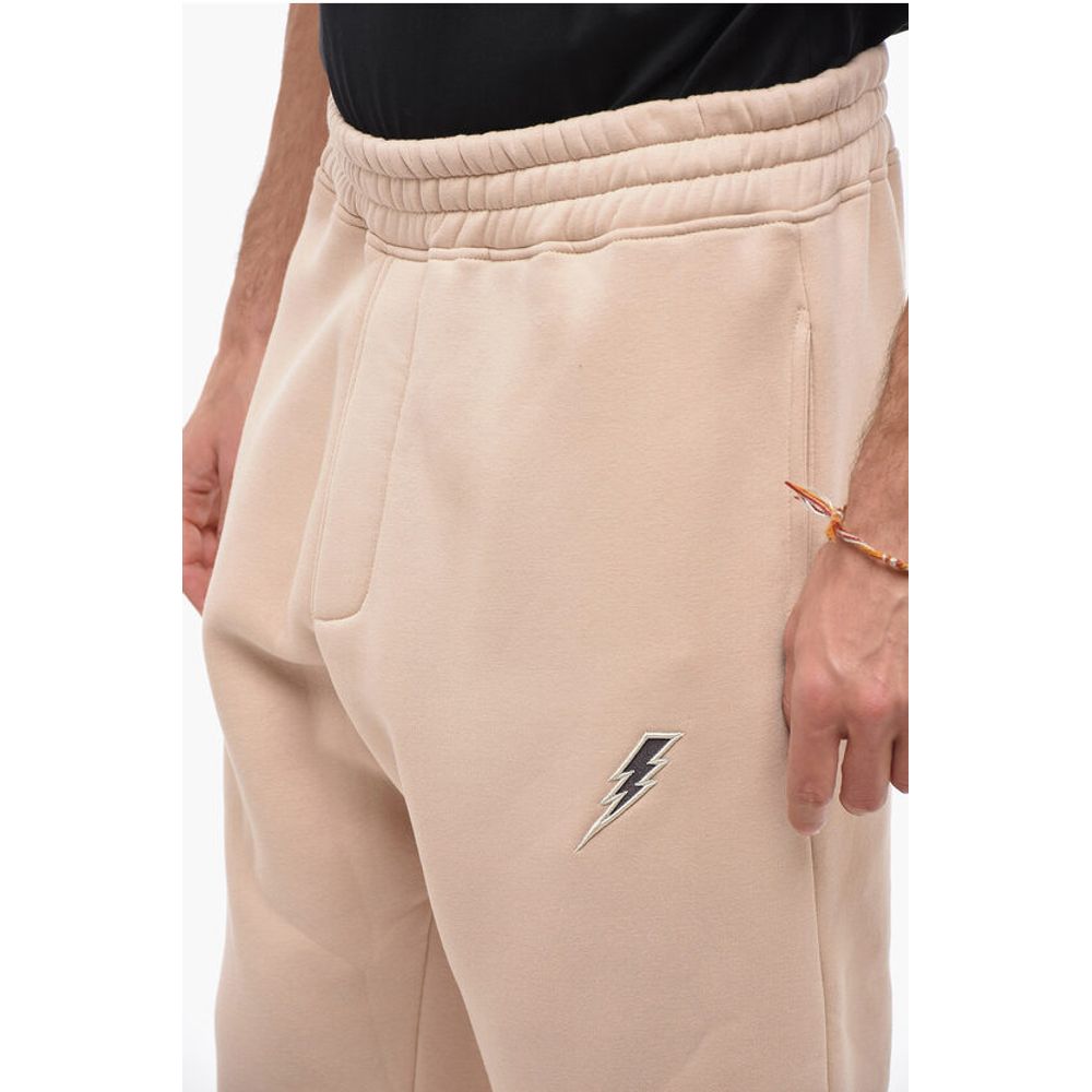 Neil Barrett Embroidered BOLT Joggers with Zip at Cuffs