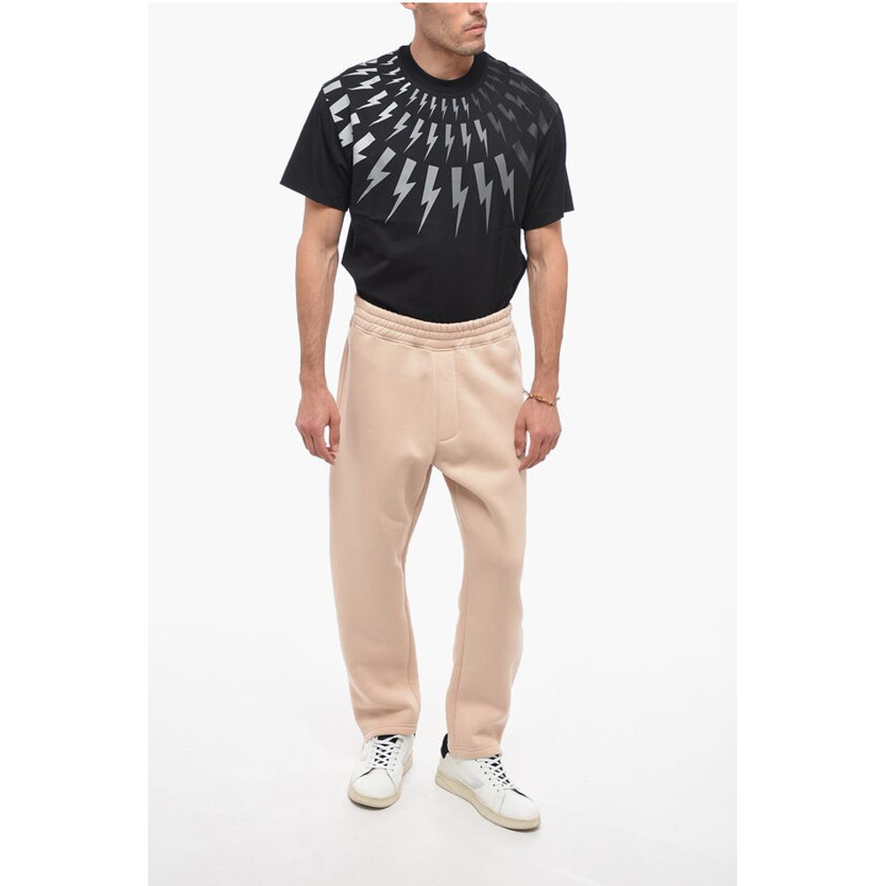 Neil Barrett Embroidered BOLT Joggers with Zip at Cuffs