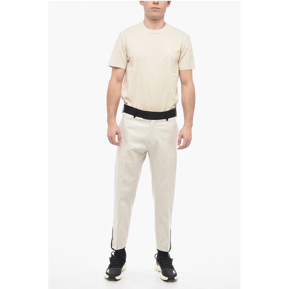 Neil Barrett Slim Fit Cotton Twill TOM Pants with Contrast Waistband