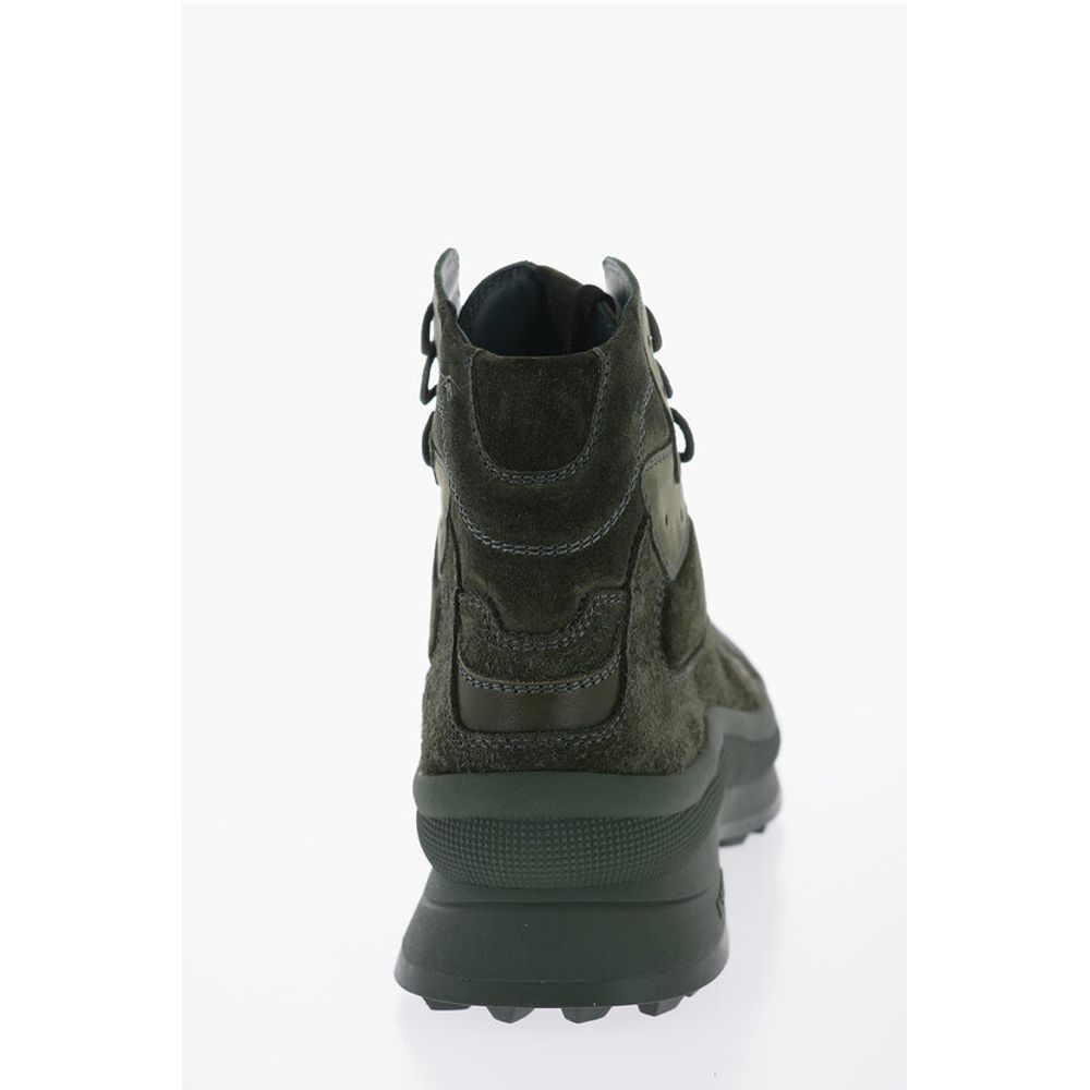 Jil Sander Suede Leather High-Top Sneakers With Vibram Soles