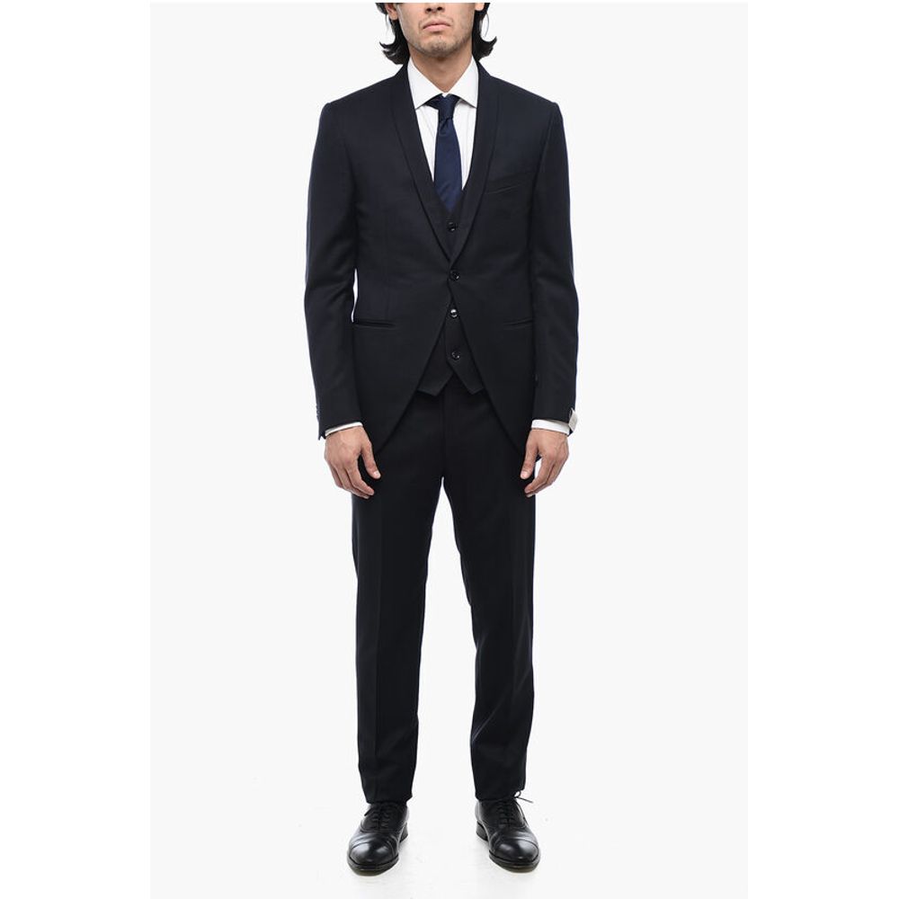 Corneliani Virgin Wool ACADEMY CERIMONIA Suit with Shawl Lapel