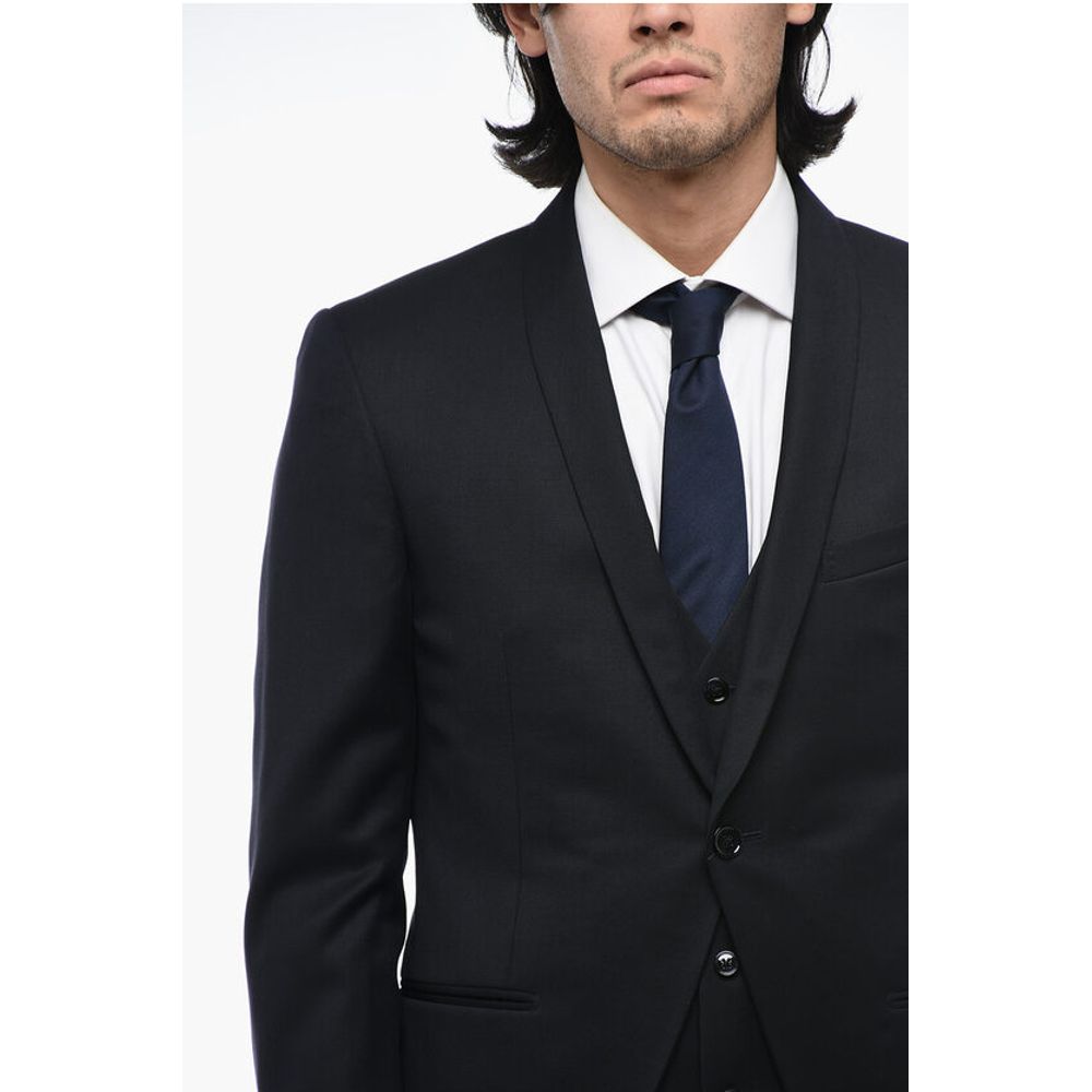 Corneliani Virgin Wool ACADEMY CERIMONIA Suit with Shawl Lapel
