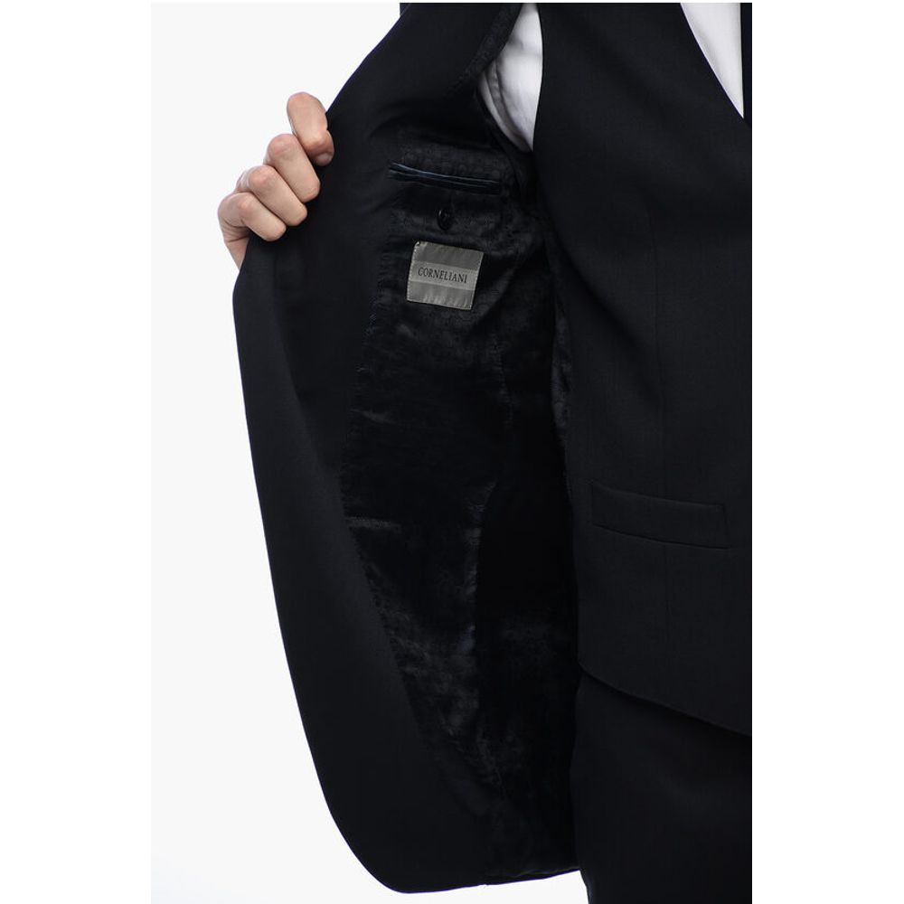 Corneliani Virgin Wool ACADEMY CERIMONIA Suit with Shawl Lapel