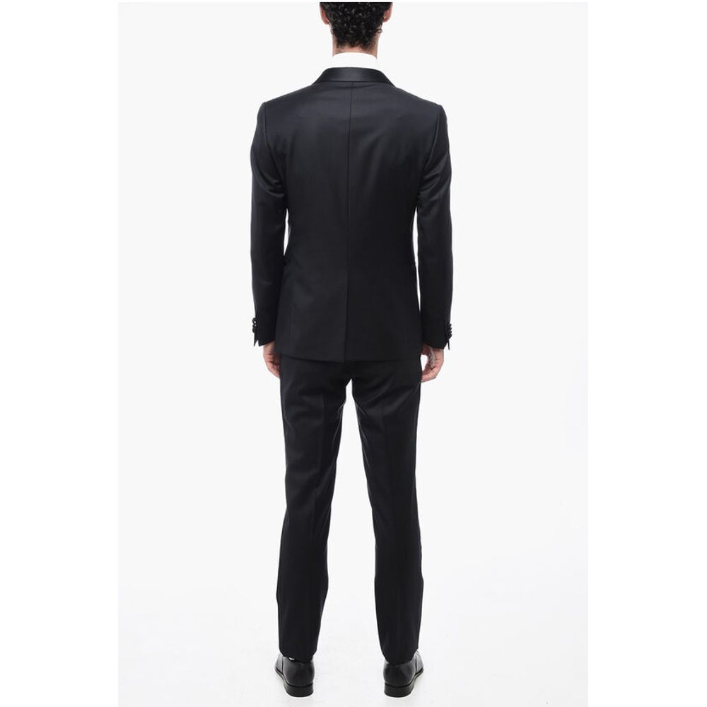 Corneliani Wool CERIMONIA ACADEMY Suit with Satin Shawl Lapel