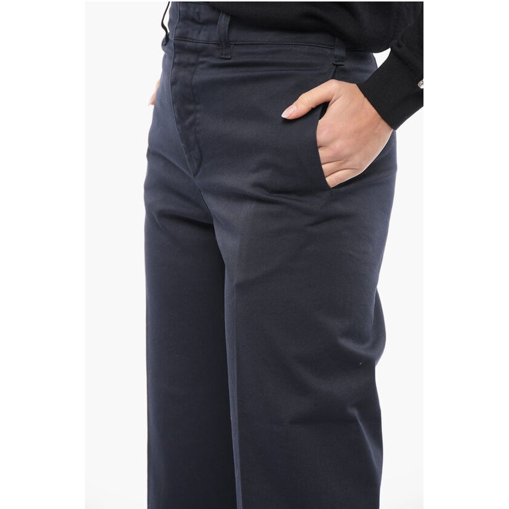 Department 5 Twill Cotton Cropped Fit Pants with Belt Loops