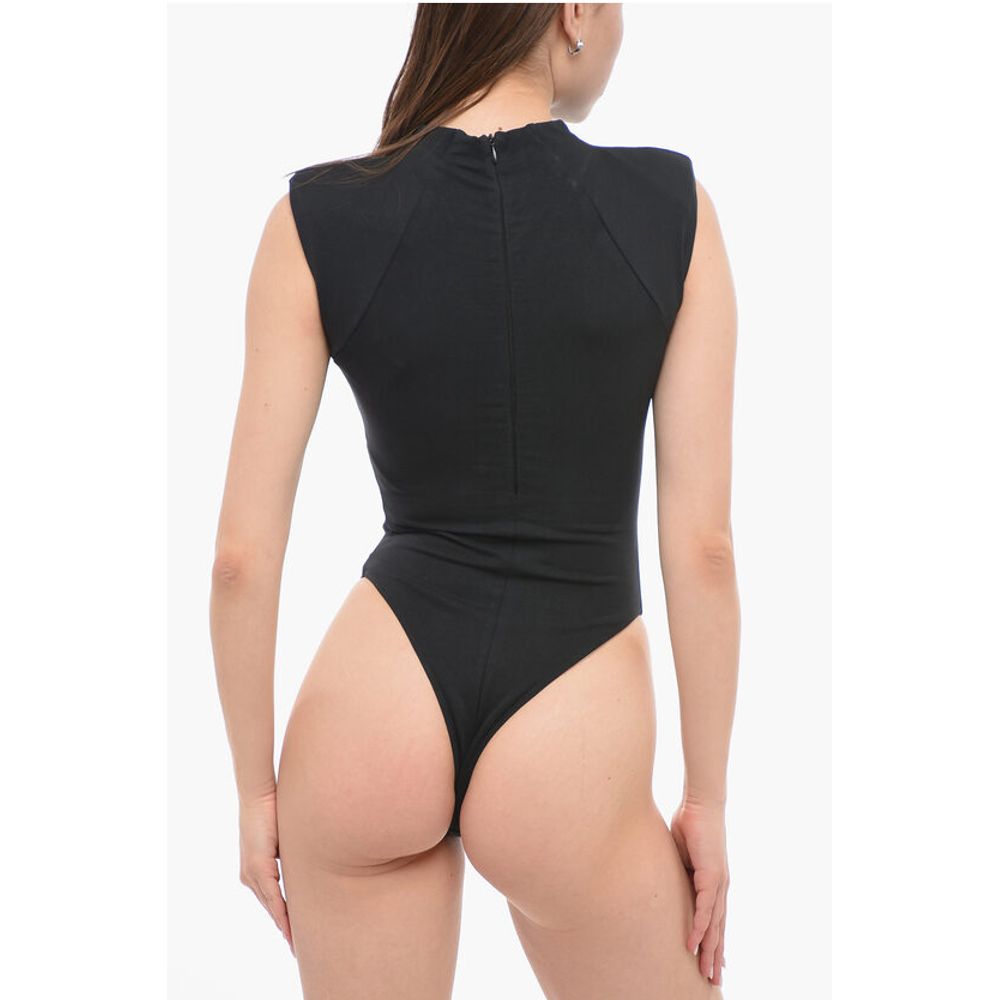 Entire Studios Stretch Cotton BLADE Bodysuit with Padded Shoulders